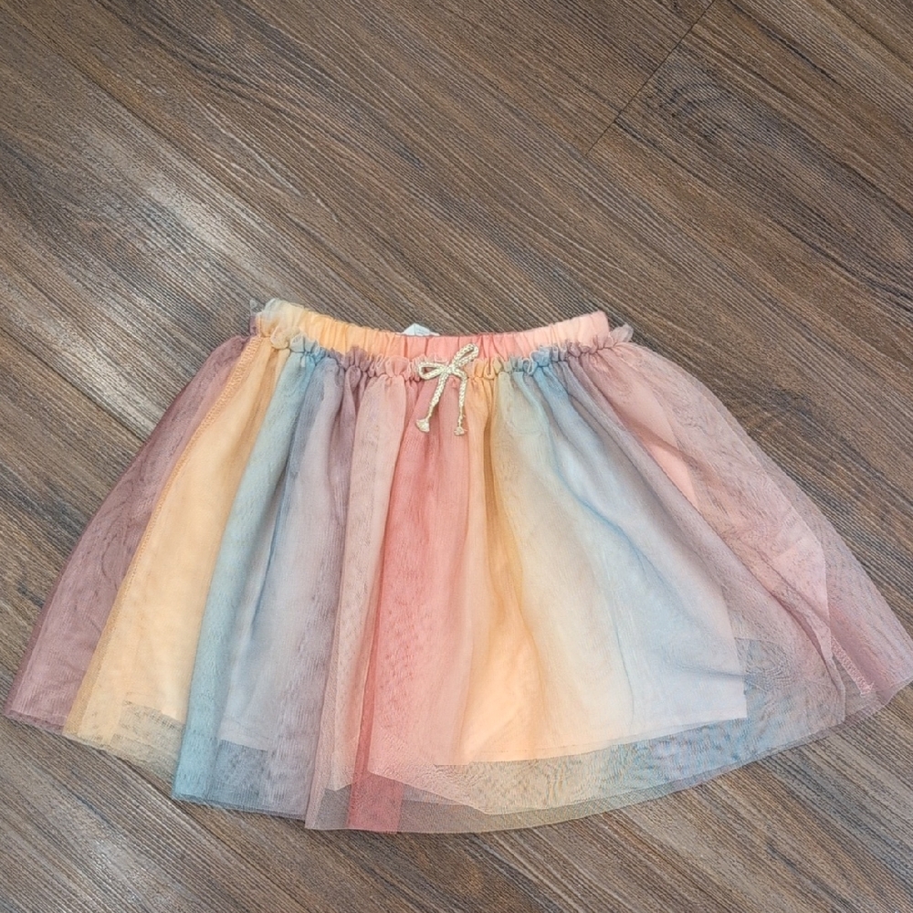 Muted Rainbow Tulle Skirt